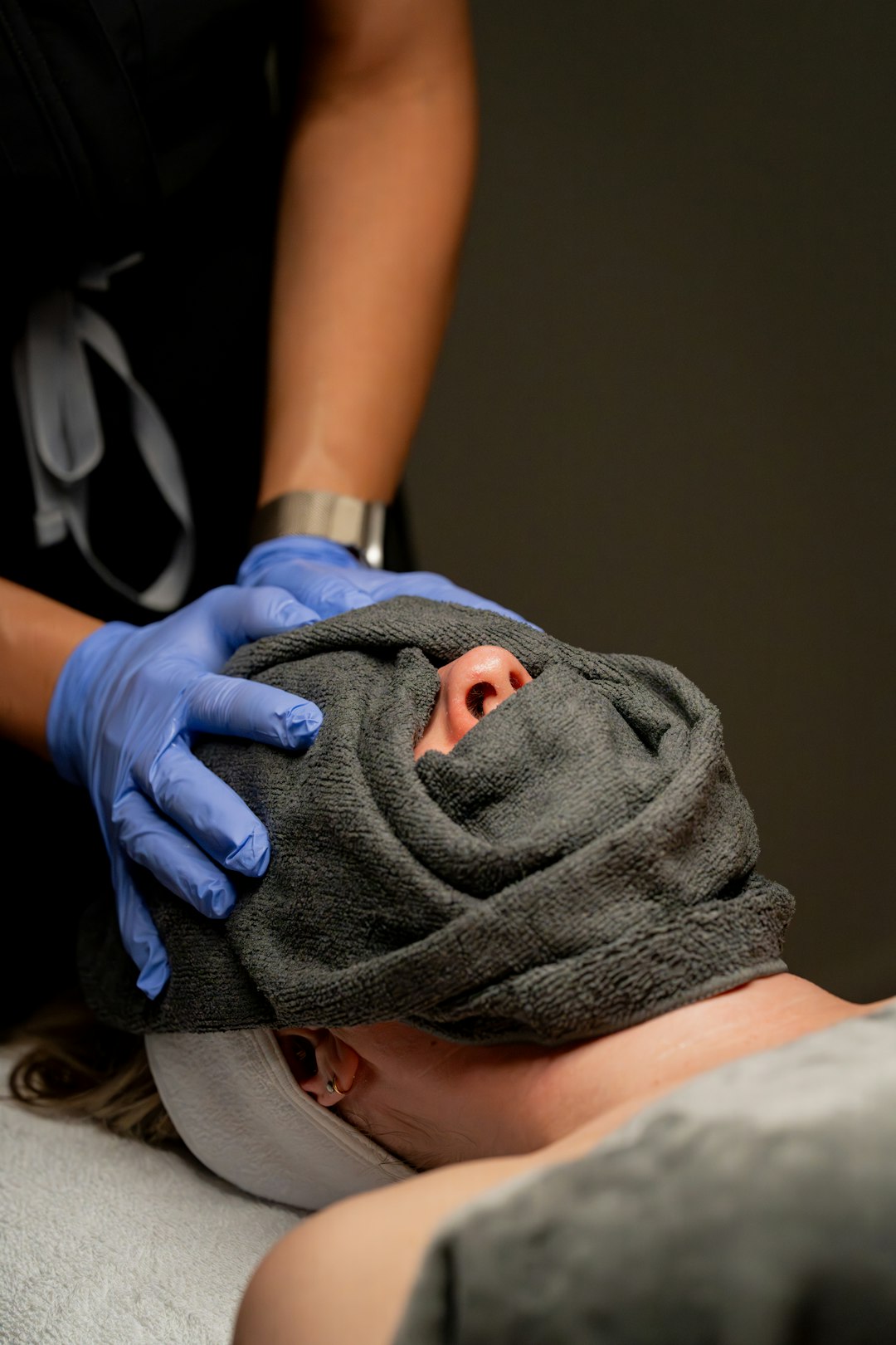 Close-up of a skin treatment session at VIBGYOR Skin Lab